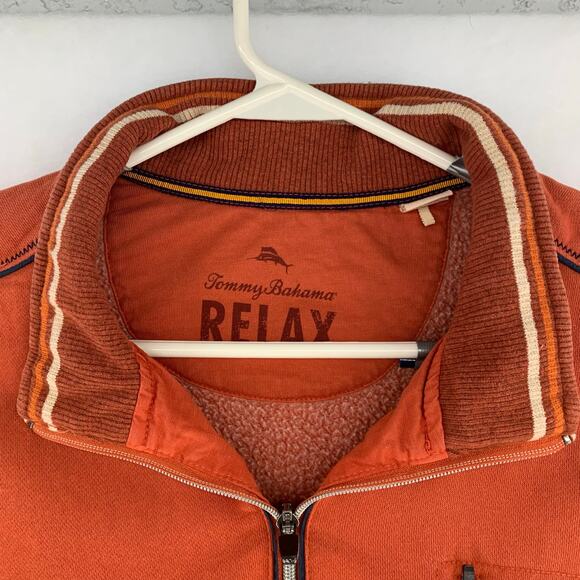 Tommy Bahama Relax Mens Orange Blue Pullover Size XL - Picture 3 of 16